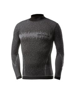 Biotex Maglia Ciclismo Running Intima Invernale Lupetto 3D Nero Manica Lunga