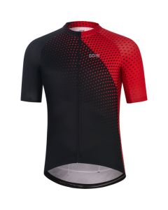 Gore Wear Flash Maglia Ciclismo Maniche Corte Uomo Rosso Nero