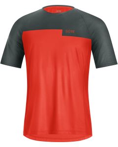 Maglia Maniche Corte MTB Enduro Gravel  Gore Trail Shirt Arancio e Grigio