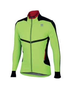 Giacca Sportful Pordoi WS Jacket Nero Verde Fluo Termica Invernale