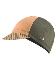 Cappellino con visiera Sportful Checkmate C Cape Verde Militare e Arancio