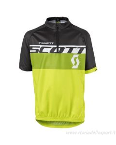 Scott Shirt RC Team SS Maglia Ciclismo Maniche Corte Nero Giallo Verde