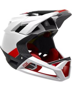 Casco Fox Proframe MIPS Bianco Nero Rosso ULTIMO TAGLIA L SUPER SCONTATO