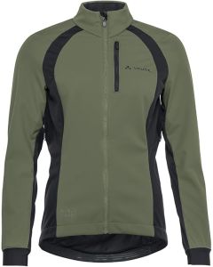 Giacca VAUDE Posta Softshell A MANICHE LUNGHE Termica e Antivento Donna Ciclismo Verde Militare