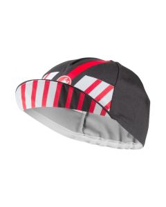 Castelli Cappellino Hors Categorie Cap Dark Grey  Red One Size Taglia Unica