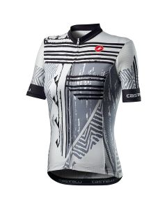 Maglia Ciclismo Donna Castelli ASTRATTA BIANCA E NERA Jersey