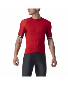 Maglia con Zip Castelli Maniche Corte Entrata 6 Jersey FZ Rosso