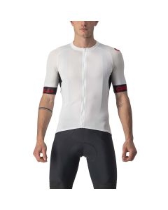 Maglia con Zip Castelli Maniche Corte Entrata 6 Jersey FZ Bianco