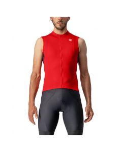 Maglia con Zip Castelli Senza Maniche Entrata 6 Sleeveless Rosso SUPER OFFERTA ULTIMA TAGLIA RIMASTA M