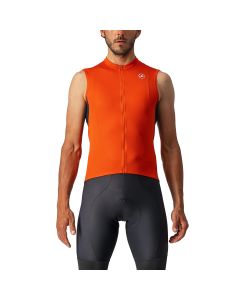 Maglia con Zip Castelli Senza Maniche Entrata 6 Sleeveless Arancio