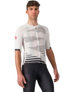 Maglia con Zip Castelli Maniche Corte Climber's 4.0 Super Light Jersey Bianco