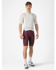Maglia con Zip Castelli Maniche Corte ESPRESSO BIANCO