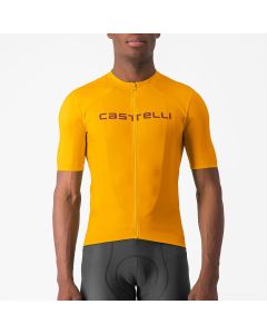 Maglia con Zip Castelli Maniche Corte PROLOGO LITE Jersey Giallo Ocra Golden