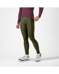Salopette Lunga Ciclismo Invernale Termica Castelli ESPRESSO Bibtight Uomo VERDE MILITARE SCURO