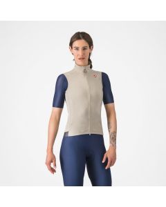 Gilet con Zip Castelli ESPRESSO VEST Donna Beige