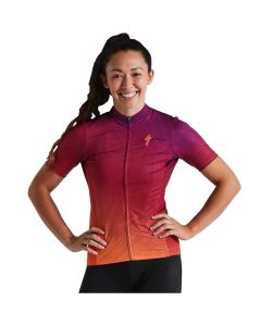 Maglia Ciclismo Specialized RBX Comp Jersey DONNA Maniche Corte Viola Arancio Sfumata