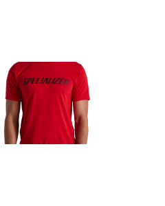 Maglia Maniche Corte  t-Shirt Specialized Tempo Libero Wordmark Tee SS Rosso