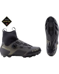Scarpe Inverno MTB Northwave CELSIUS XC ARTIC GTX Black e Verde Green Forest SUPER OFFERTA