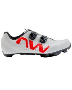 Scarpe MTB NORTHWAVE REBEL 3 Light Grey Red Fluo Grigio Chiaro e Rosso  SUPER OFFERTA