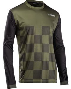 Northwave Sharp Jersey Maglia a maniche lunghe da MTB Mountain Bike Free Ride Enduro Dark Verde Militare