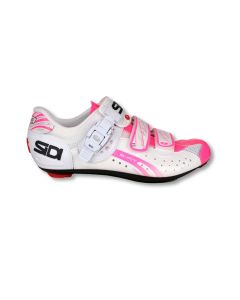 Sidi Scarpe Bici da Strada Donna Genius 5 Fit Carbon Bianco e Rosa Fluo