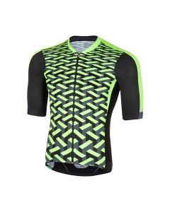 Maglia Ciclismo Fashion Vertigo Jersey Rh+ Black Green Fluo