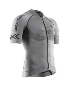 Maglia X-BIONIC® FENNEC 4.0 Maglia Zip Manica Corta da uomo Ciclismo e Running Grigio