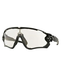 Oakley Jawbreaker Nero Lucido Lenti Clear Black Fotocromatiche Occhiali Ciclismo