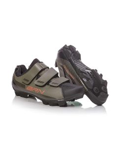 Scarpe MTB BRN 3 Strappi Punta Rinforzata  Verde Militare