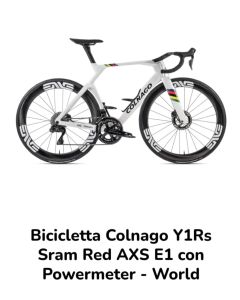 Bicicletta Colnago Y1Rs Sram Red AXS E1 con Powermeter - Bianco