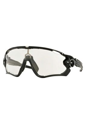 Oakley Jawbreaker Nero Lucido Lenti Clear Black Fotocromatiche Occhiali Ciclismo