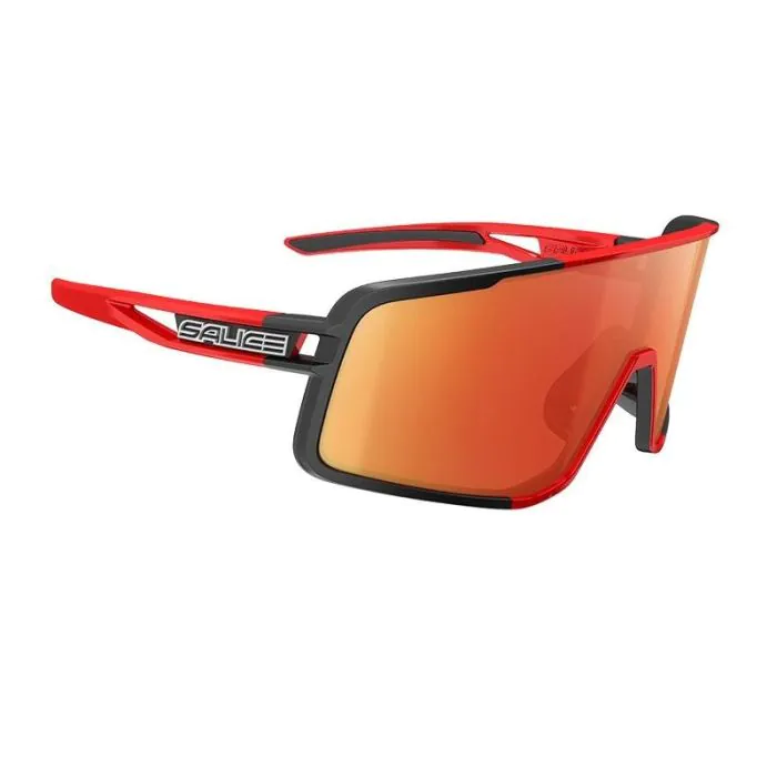 Occhiali Salice 022 RW Nero E Rosso Lente Rossa con Lenti Intercambiabili sci sport outdoor IdeaRuote