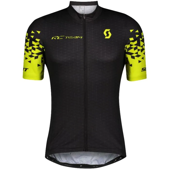 Scott Shirt Maglia Ciclismo Maniche Corte RC Team Giallo e Nero IdeaRuote