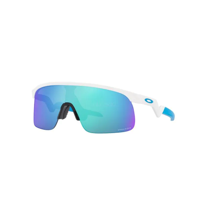 Occhiali Oakley Junior Bambino RESISTO Bianco Lenti Prizm Sapphire IdeaRuote