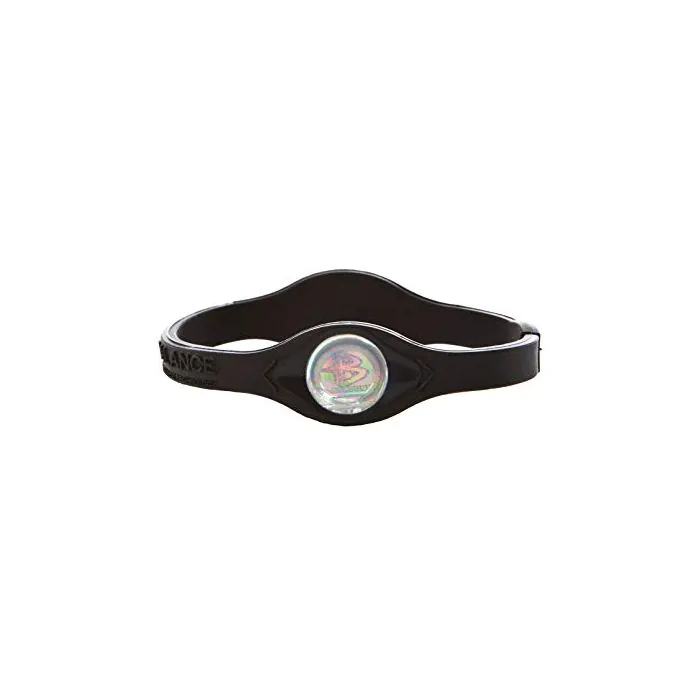 Power Balance Braccialetti Originali In Silicone - Confezione Da 3 (Nero, Rosso, Trasparente), Taglie S/M, Per Uomo E Donna, Sportivi E Impermeabili